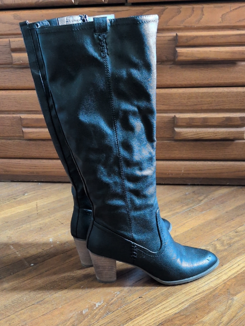 G.H. Bass & Co. Black Knee-High Heeled Boots